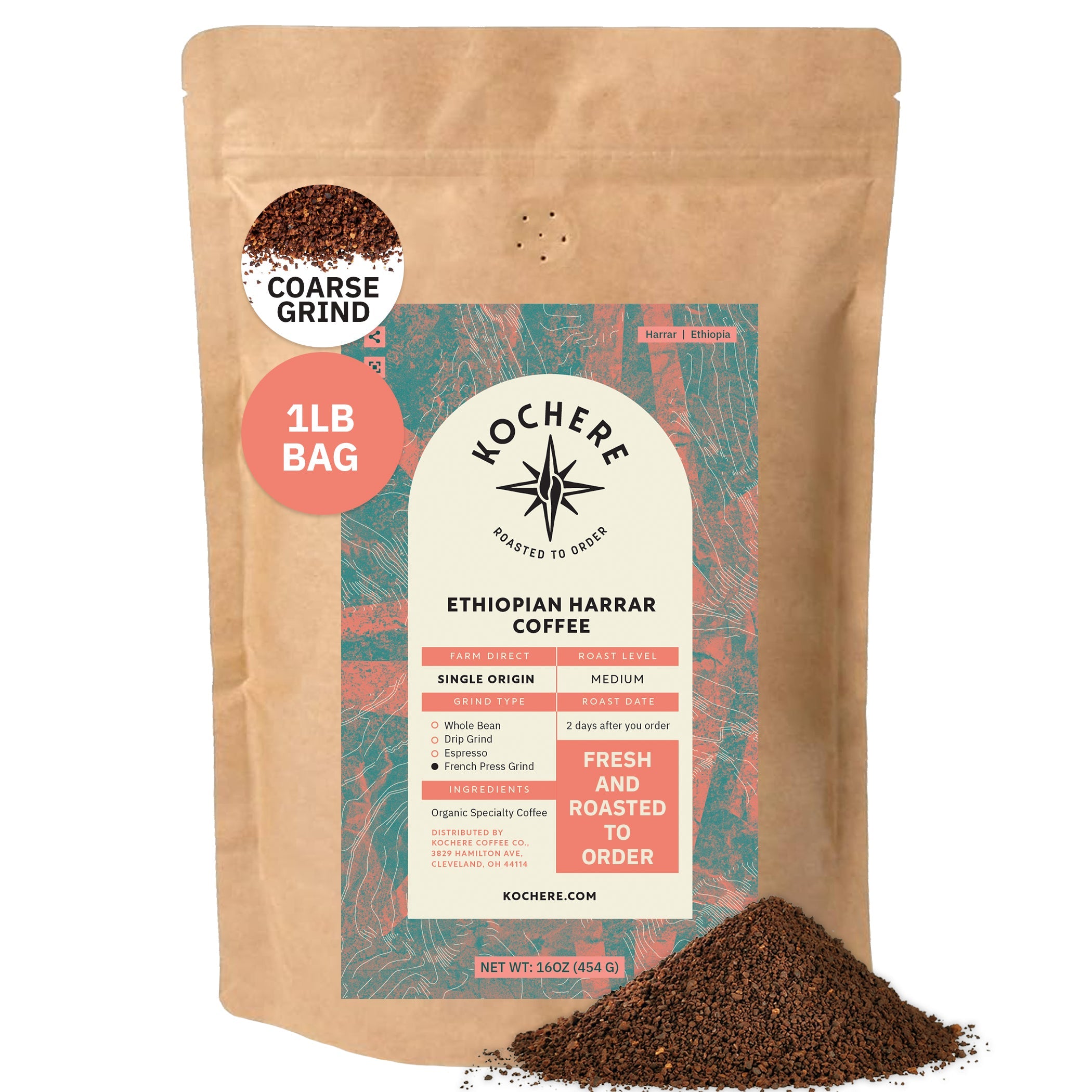 Ethiopian Harrar Natural Medium Roast Coffee