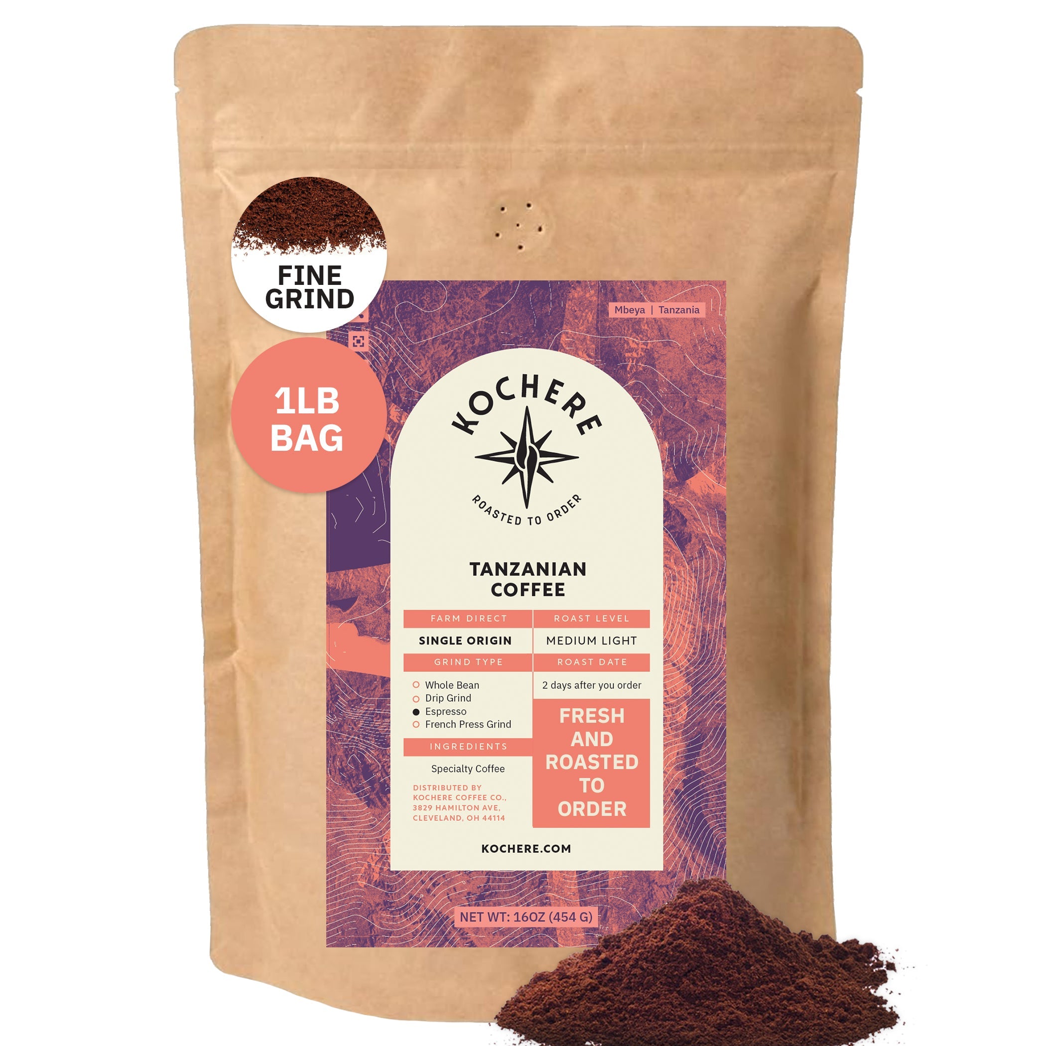 Tanzanian Mbeya AB Medium-Light Roast Coffee