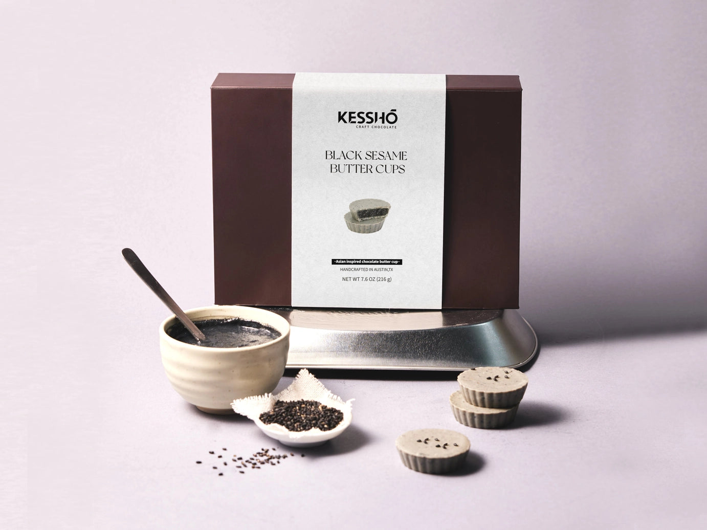 Black Sesame Chocolate Butter Cups