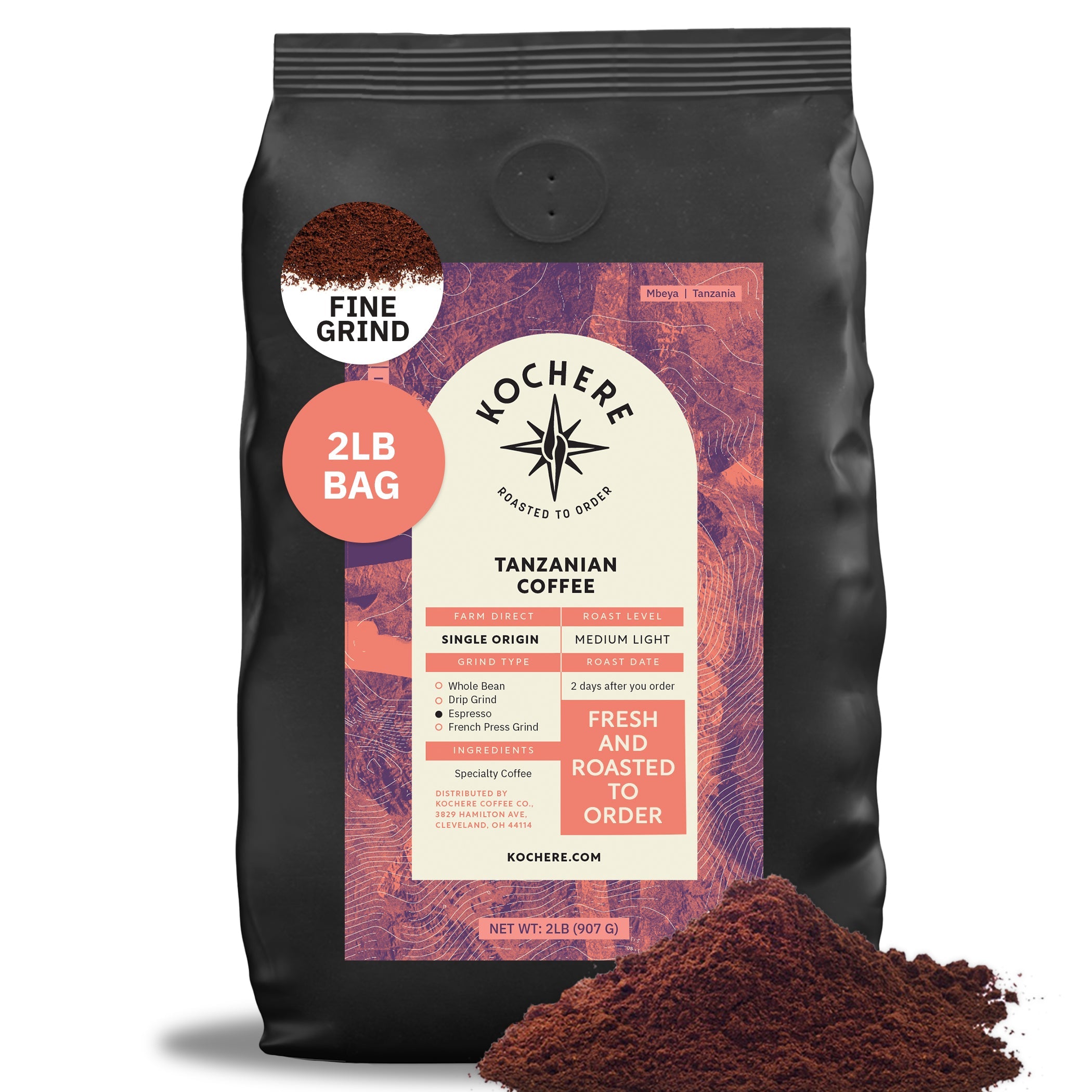 Tanzanian Mbeya AB Medium-Light Roast Coffee