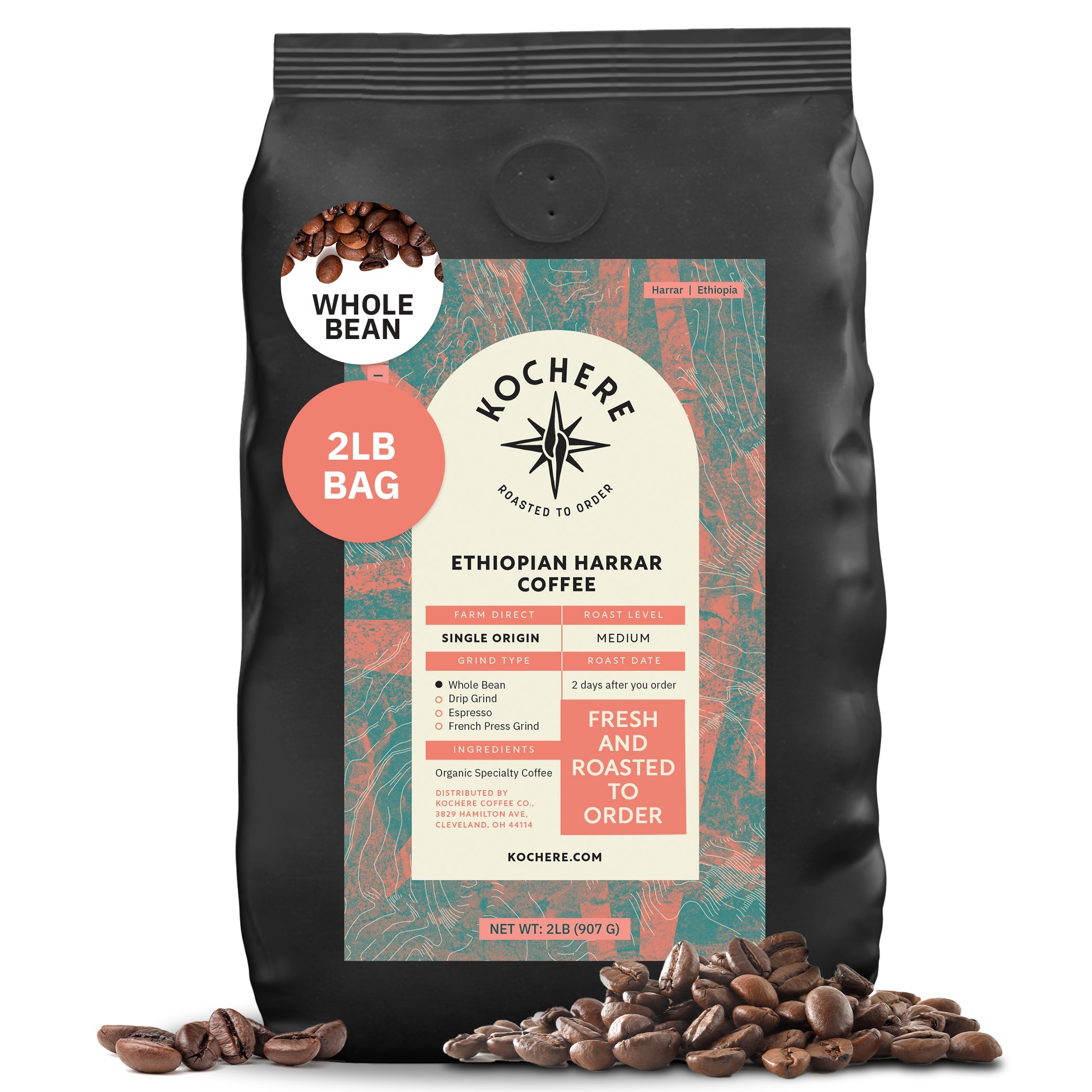 Ethiopian Harrar Natural Medium Roast Coffee