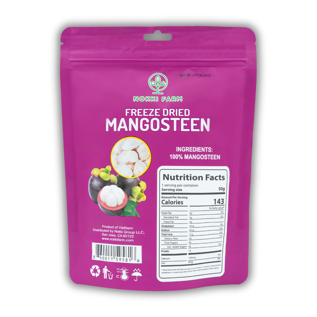 NOKKI FARM Freeze Dried Mangosteen Crisps - No Added Sugar