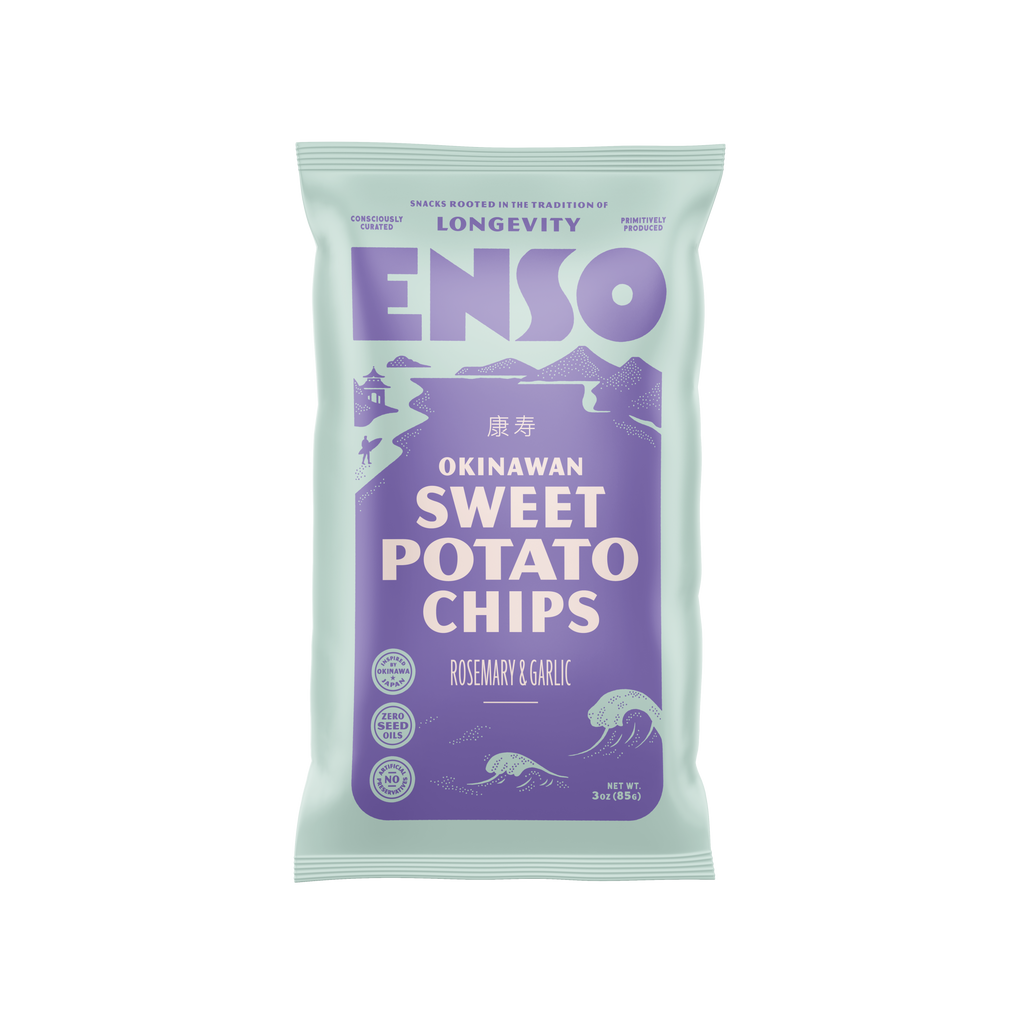 Okinawan Sweet Potato Chips, Rosemary & Garlic