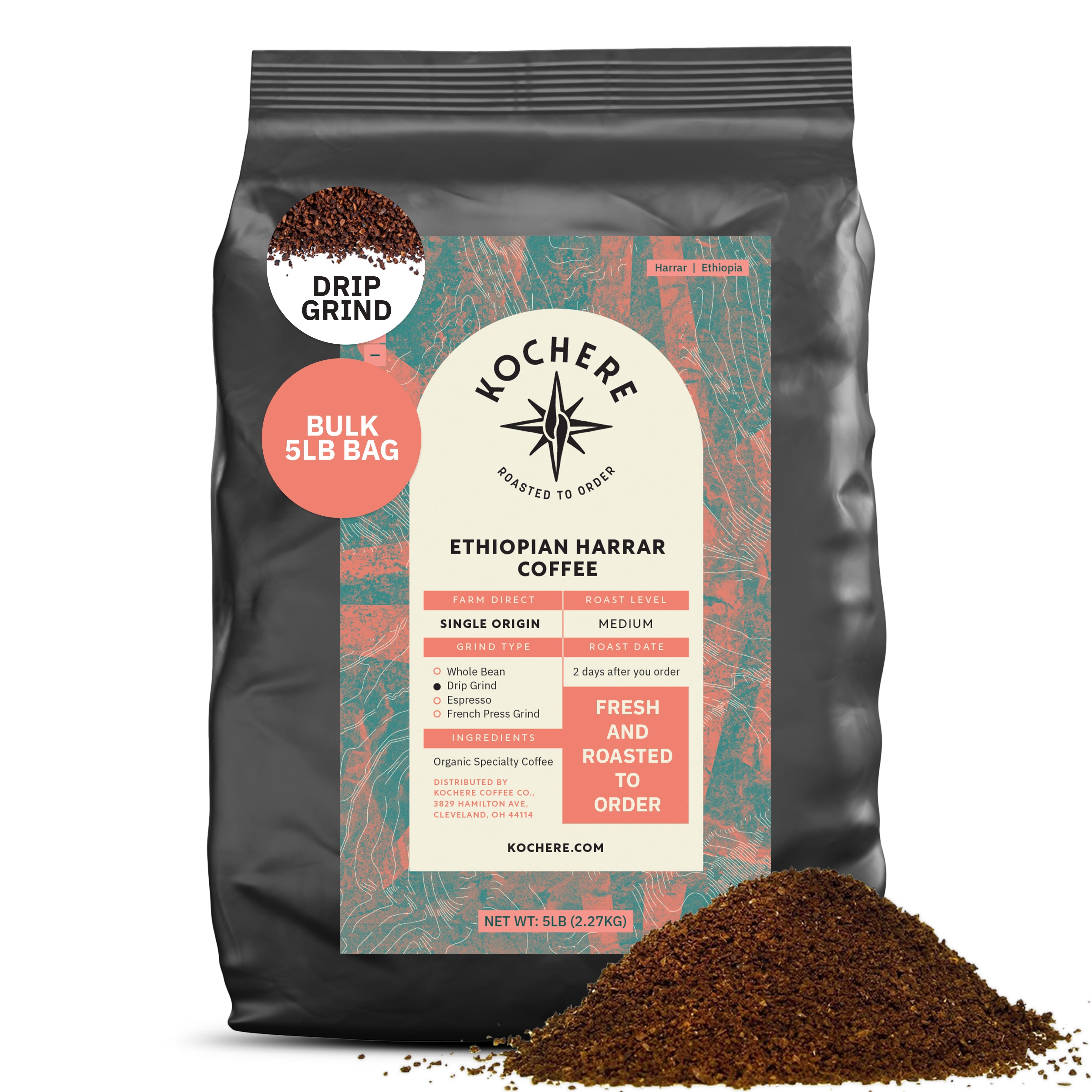 Ethiopian Harrar Natural Medium Roast Coffee
