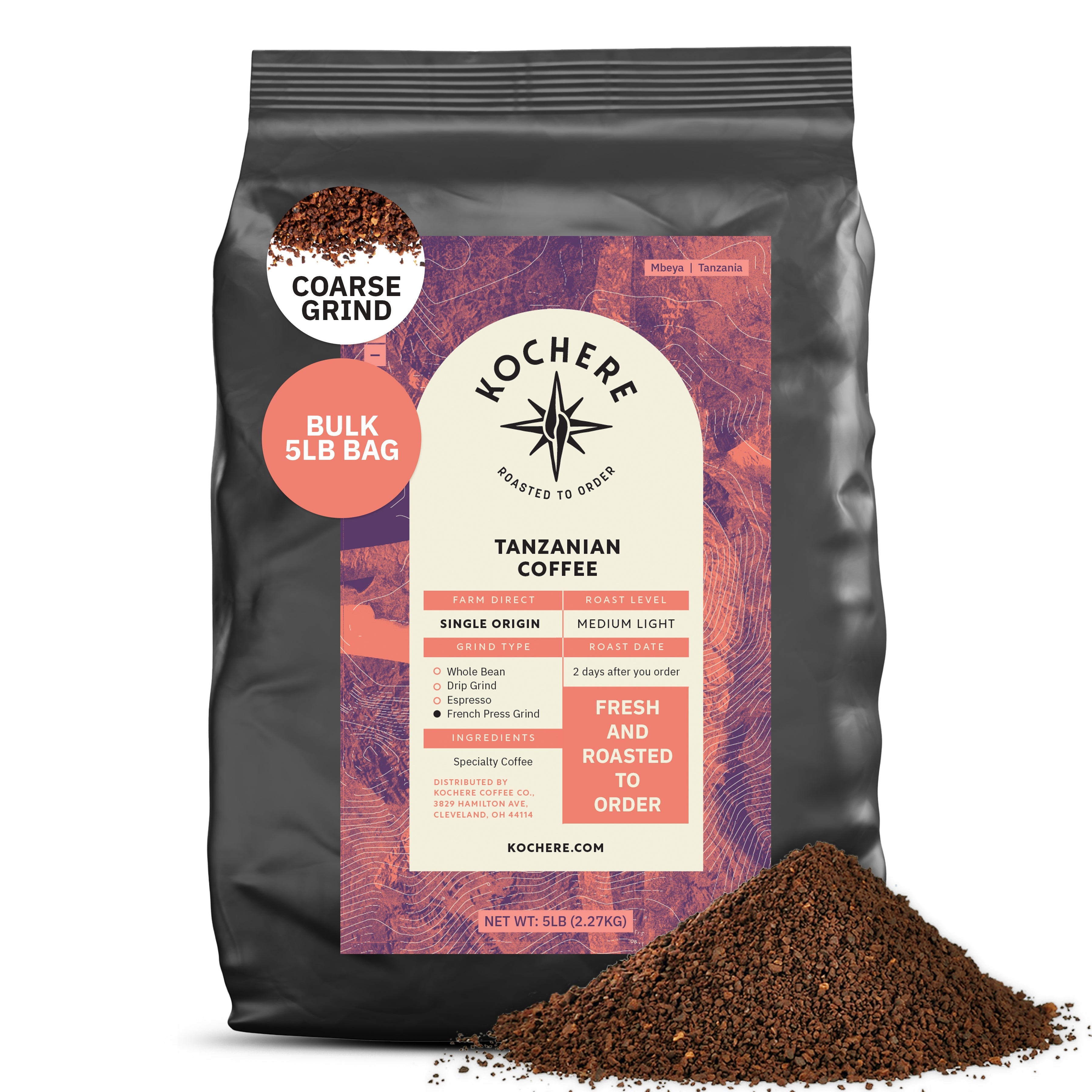 Tanzanian Mbeya AB Medium-Light Roast Coffee