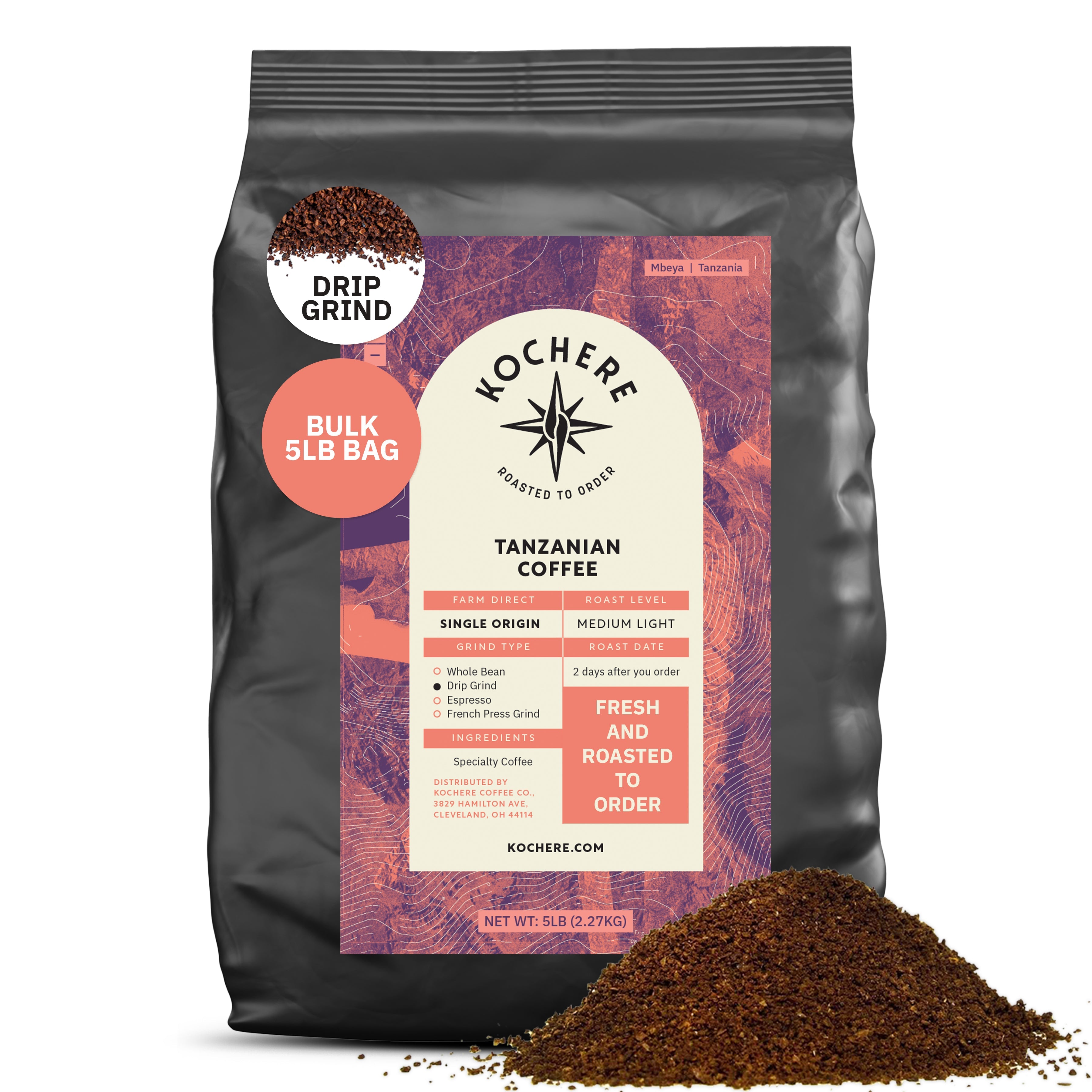 Tanzanian Mbeya AB Medium-Light Roast Coffee