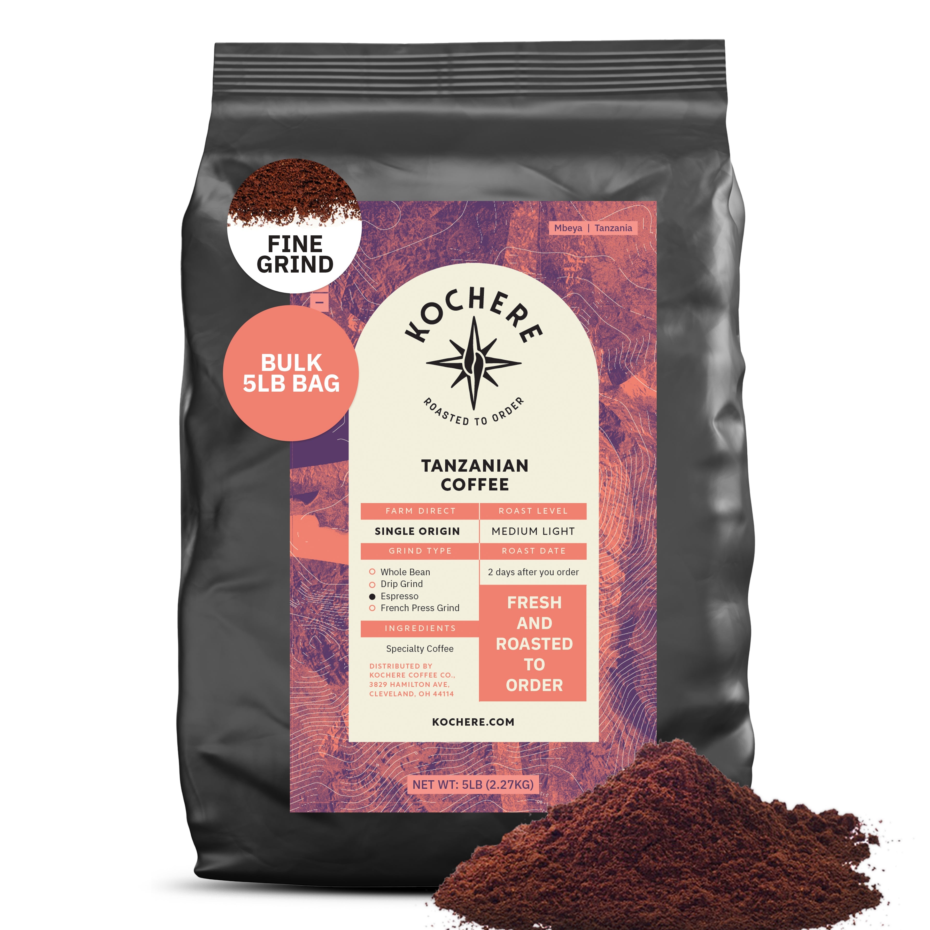 Tanzanian Mbeya AB Medium-Light Roast Coffee