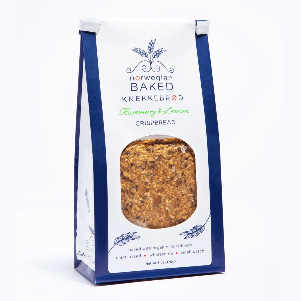 Knekkebrød Norwegian Crispbread, Rosemary & Lemon