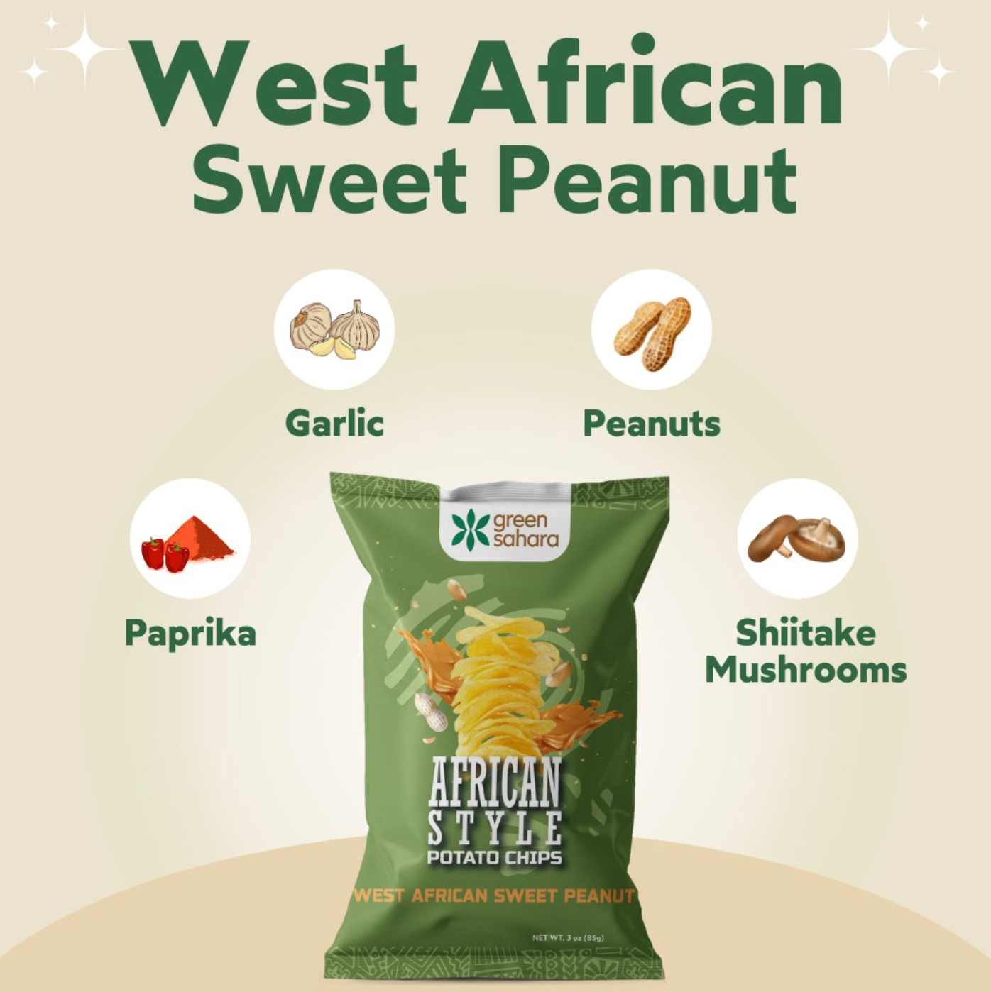 Gourmet West African Sweet Peanut Potato Chips