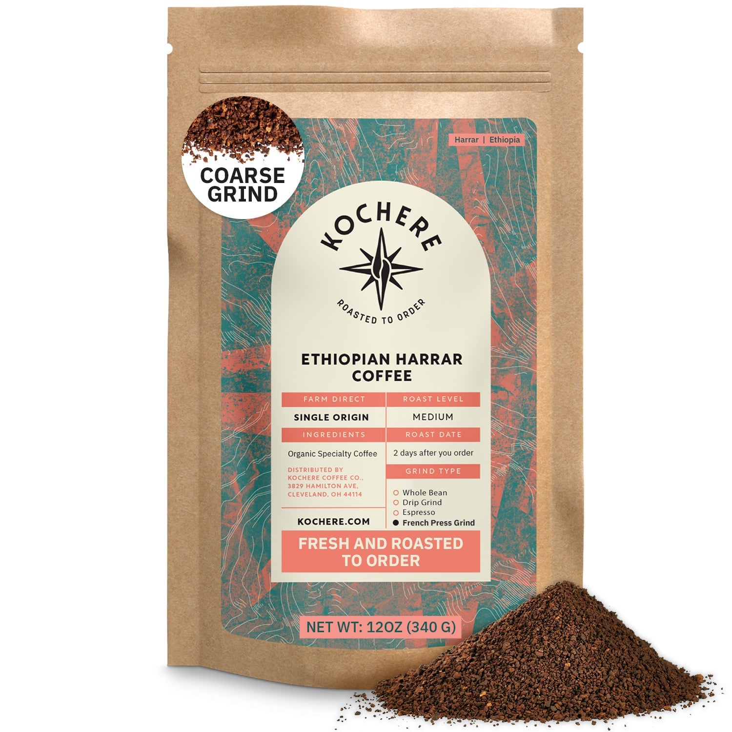 Ethiopian Harrar Natural Medium Roast Coffee
