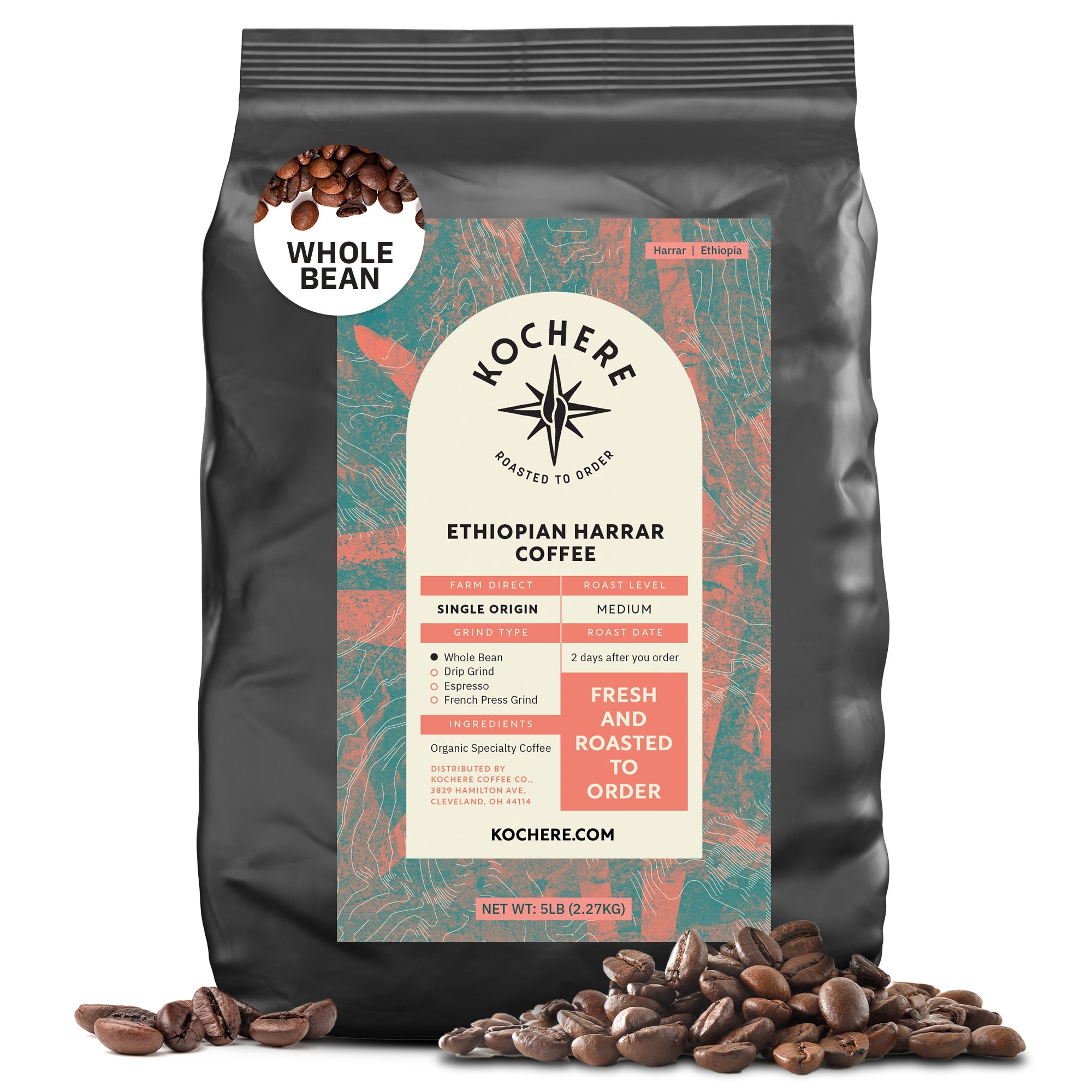 Ethiopian Harrar Natural Medium Roast Coffee