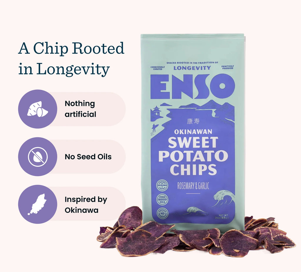 Okinawan Sweet Potato Chips, Rosemary & Garlic