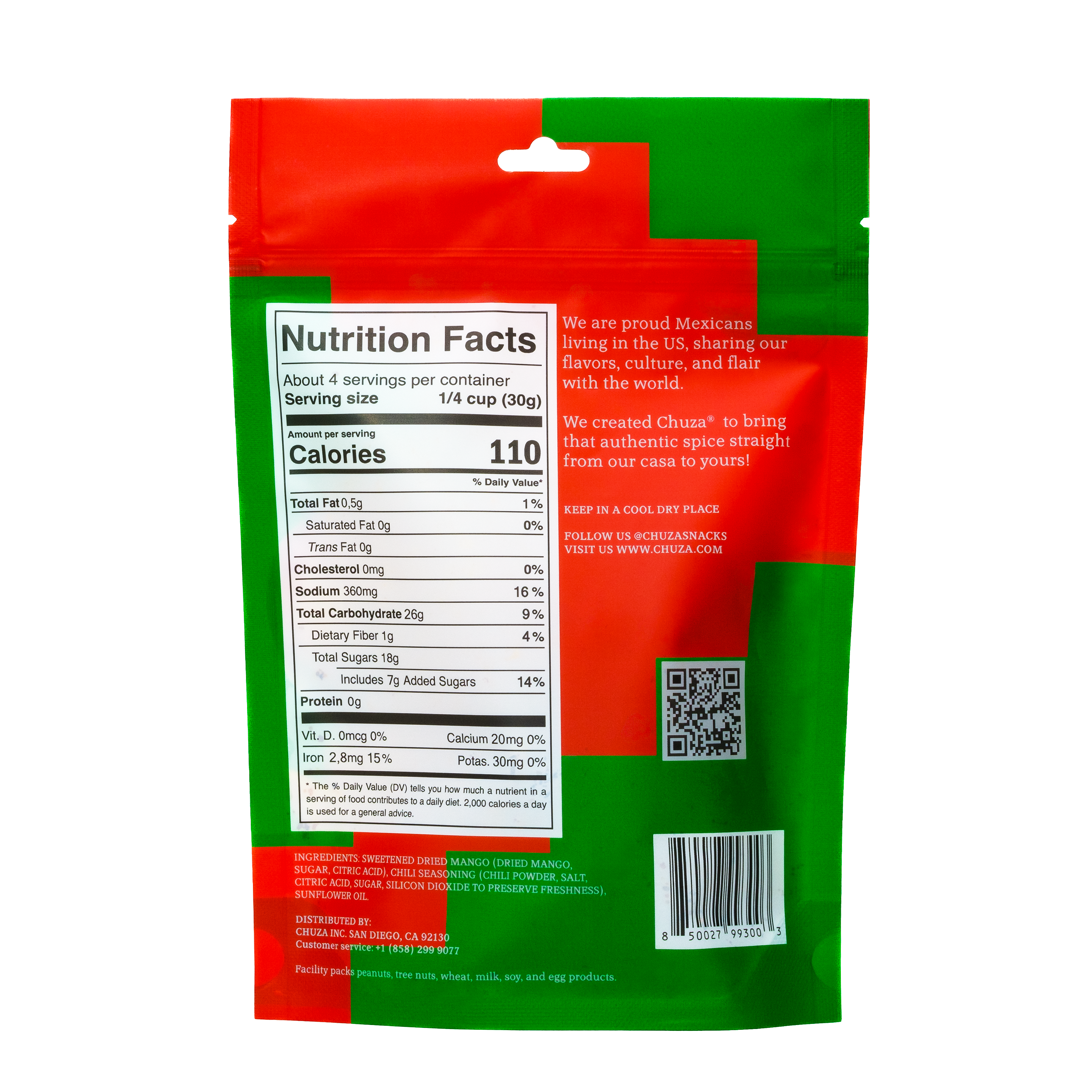 CHUZA | Dried Mango | Chili-Seasoned Fruit Snack