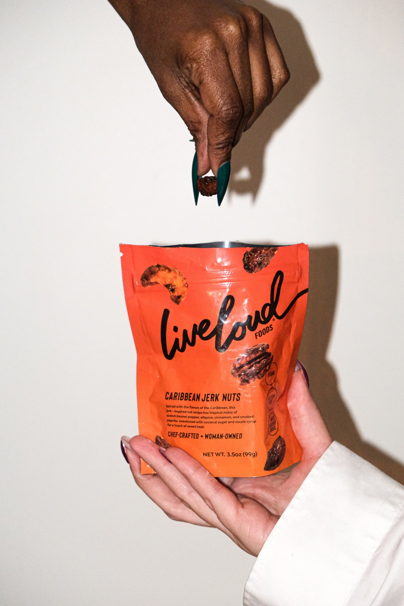 Caribbean Jerk Candied Mixed Nuts by Live Loud Foods