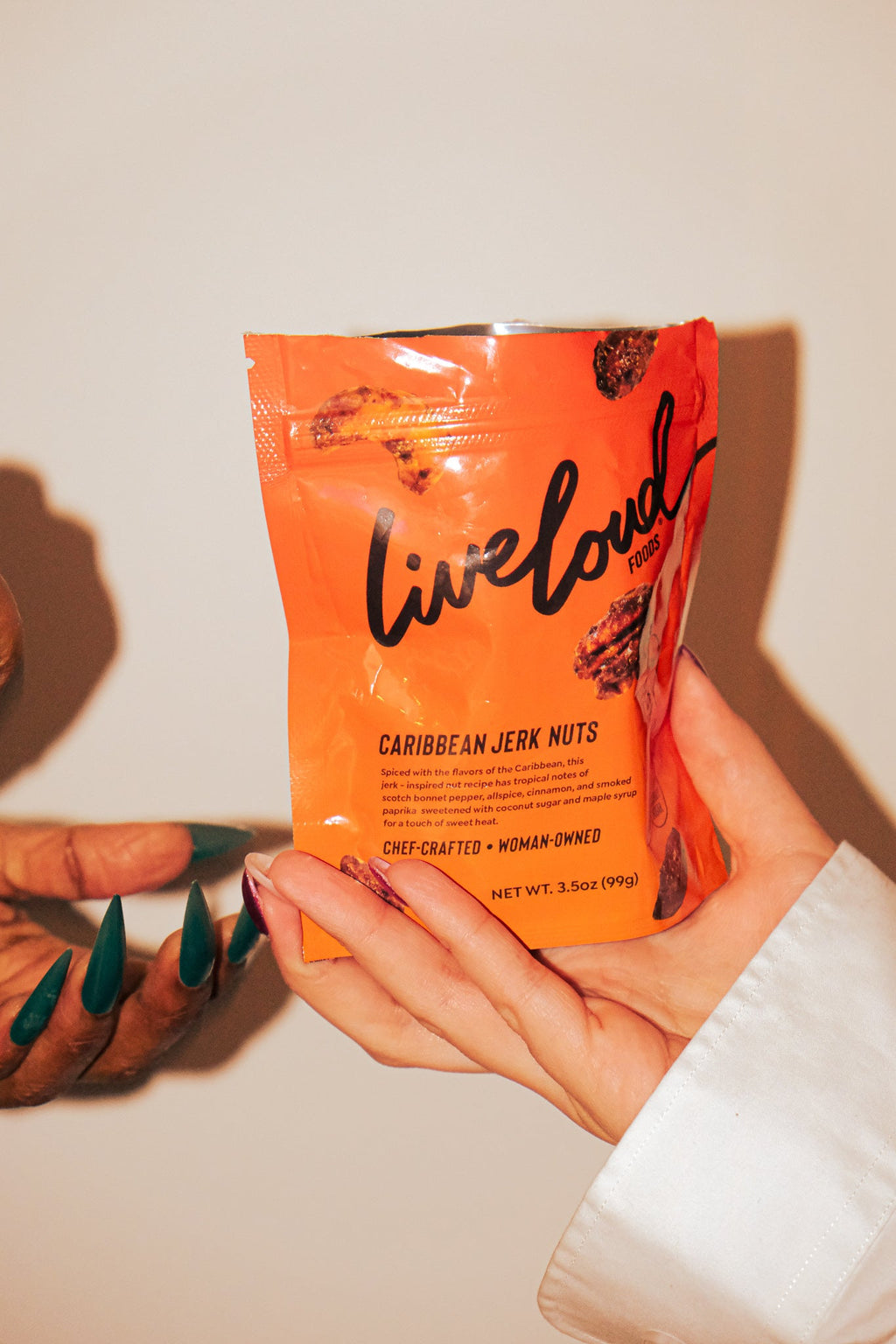 Caribbean Jerk Candied Mixed Nuts serving suggestion