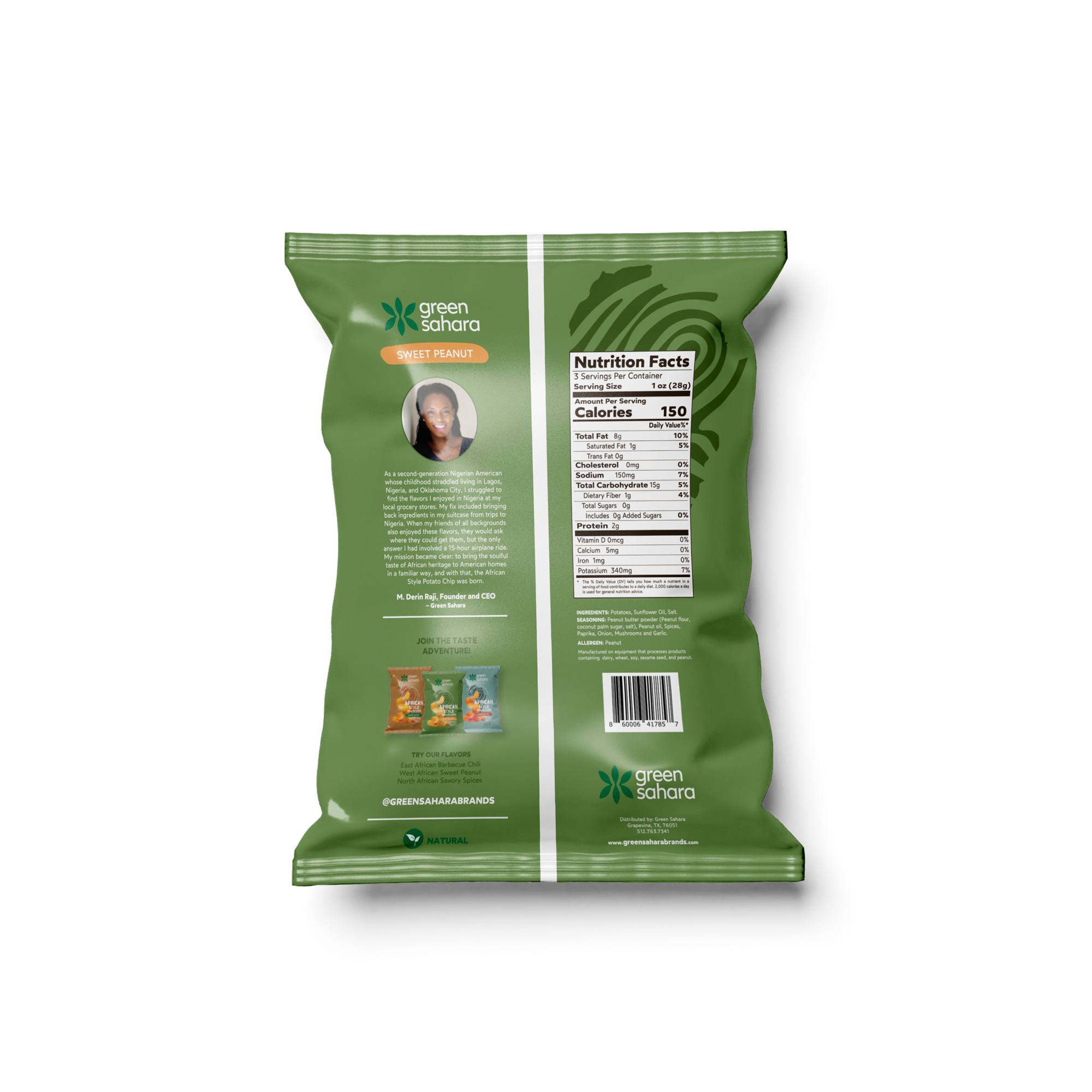 Gourmet West African Sweet Peanut Potato Chips