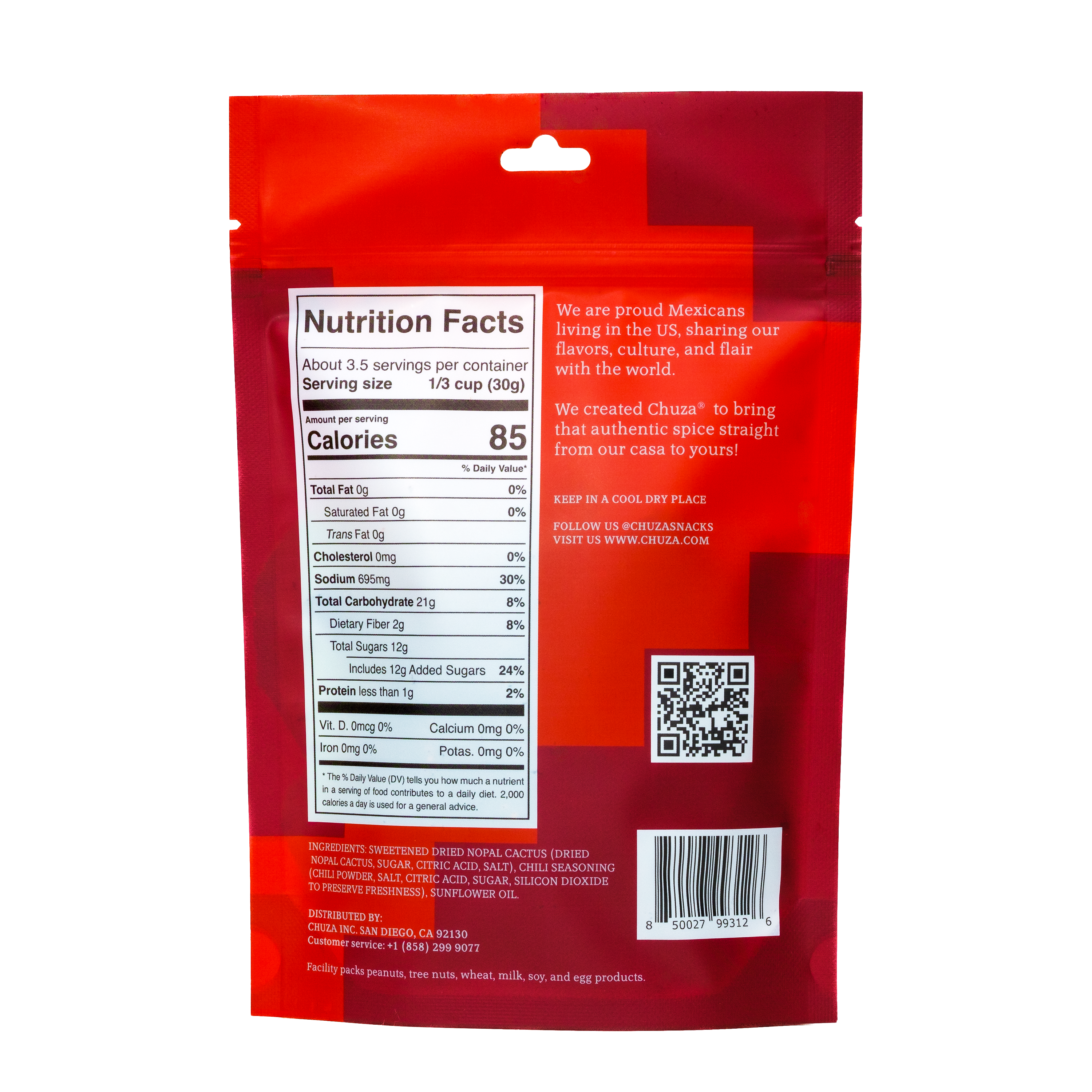 CHUZA | Dried Cactus (Nopal) | Chili-Seasoned Fruit Snack