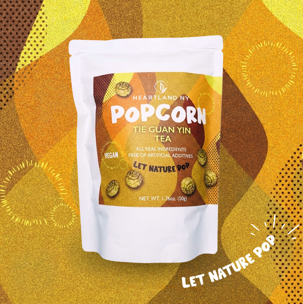 Heartland NY Tie Guan Yin Tea Popcorn 1.76 oz front package