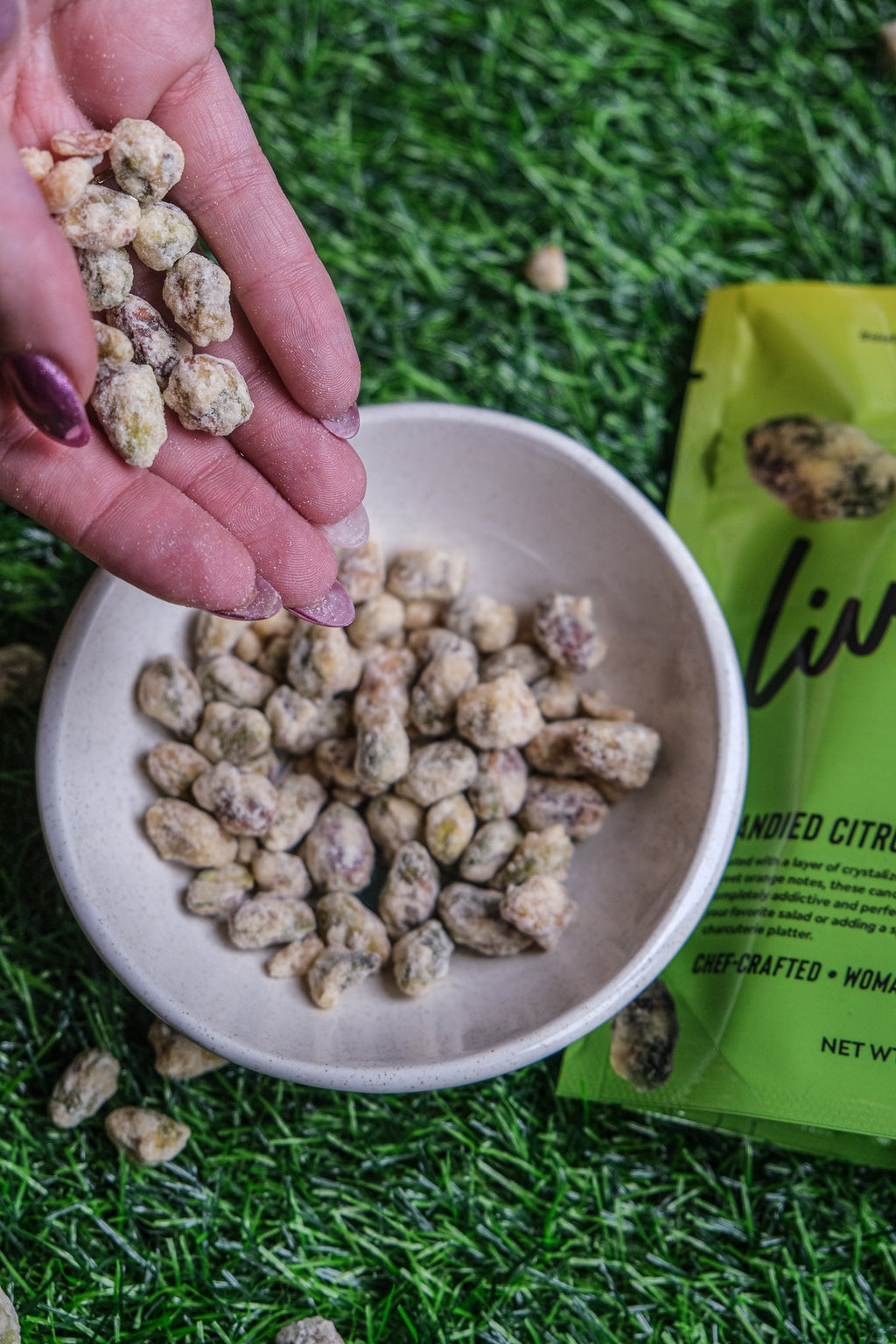 Candied Citrus Pistachios product packaging