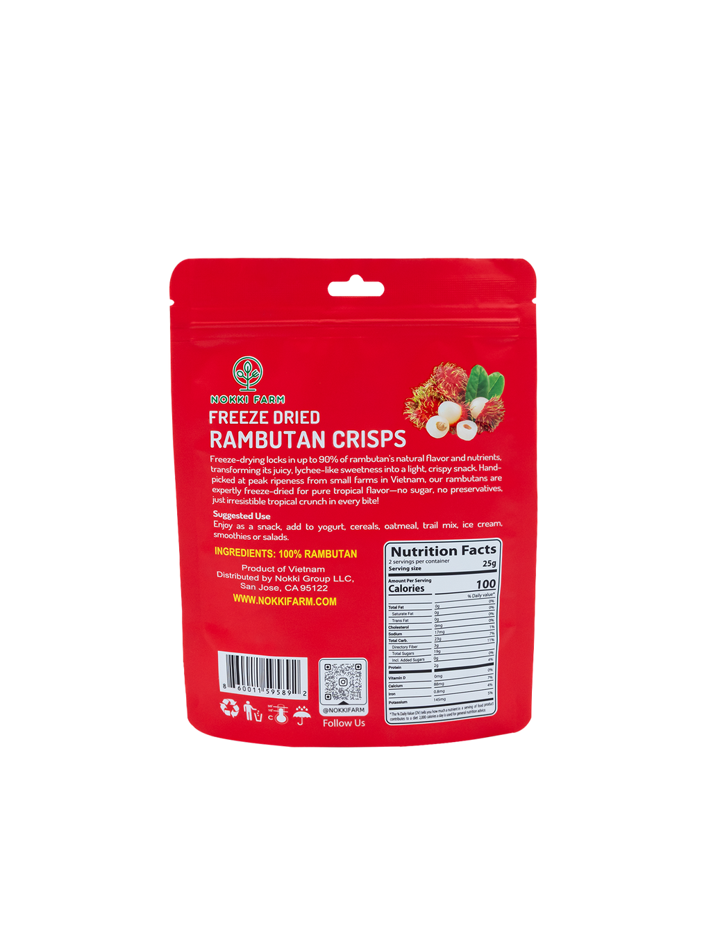 Freeze-Dried Rambutan Crisps