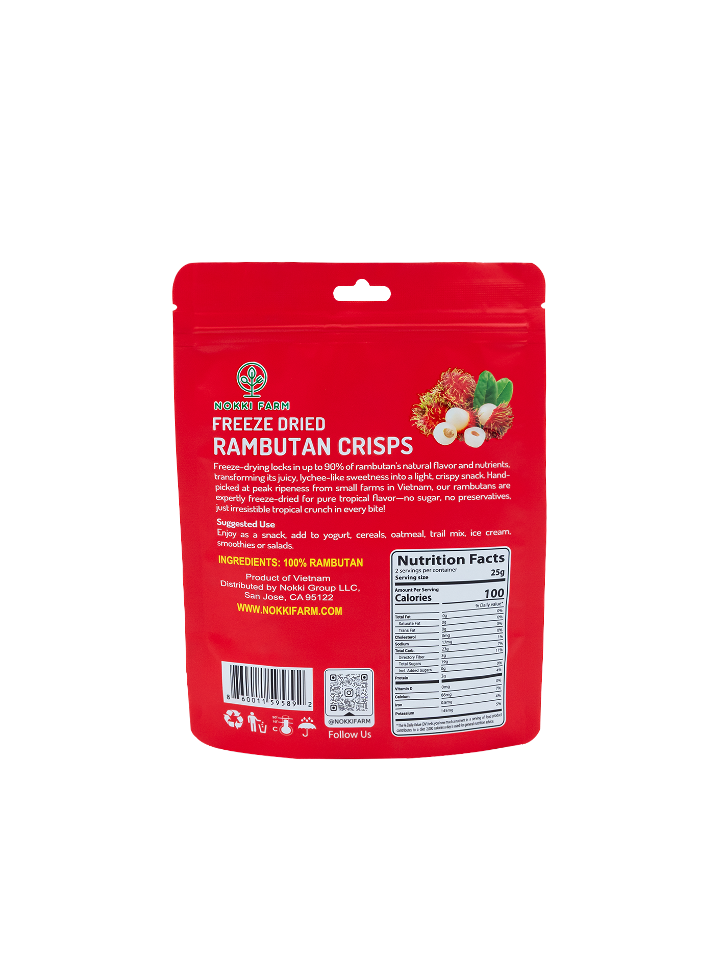 Freeze-Dried Rambutan Crisps