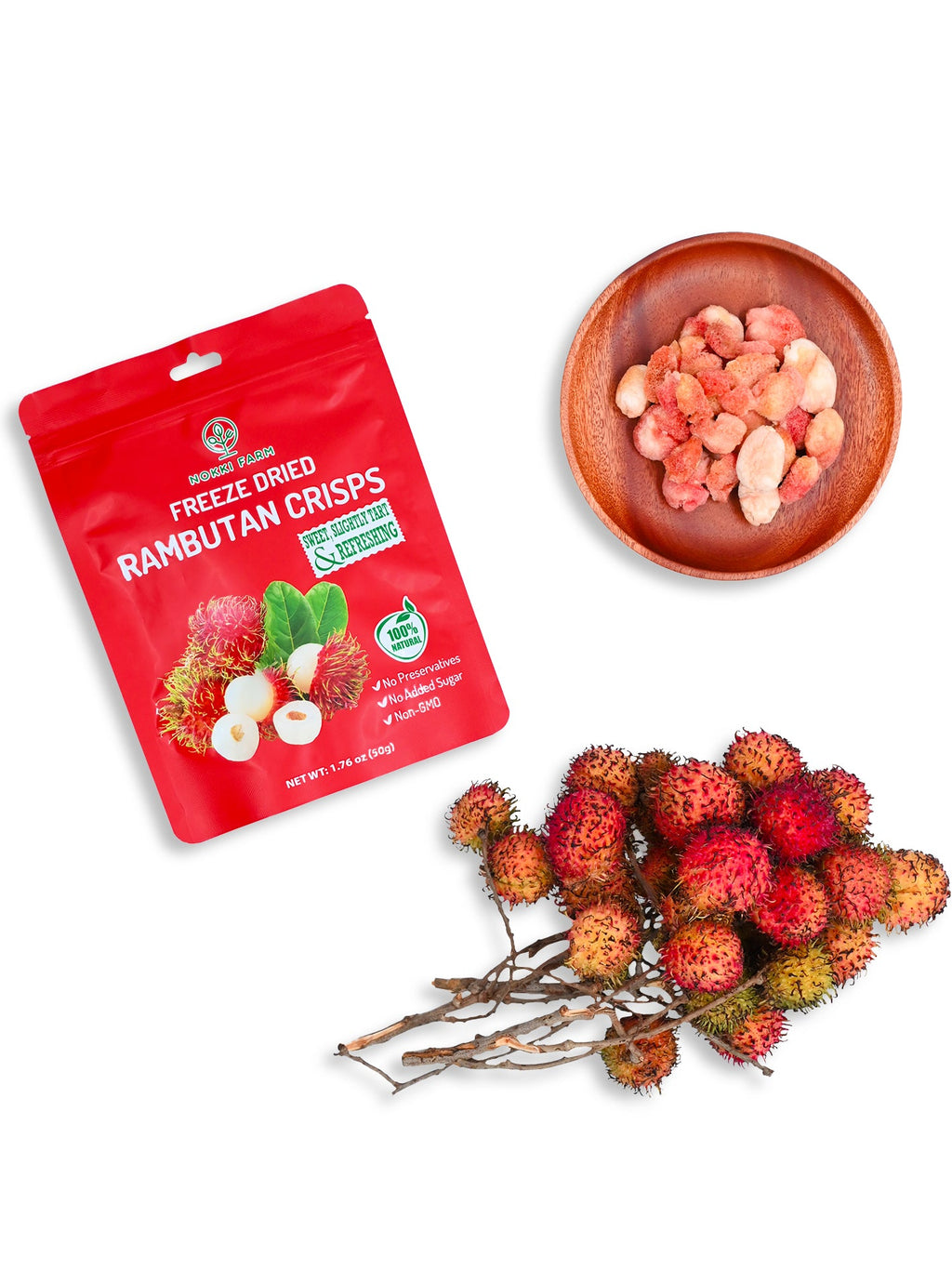 Freeze-Dried Rambutan Crisps
