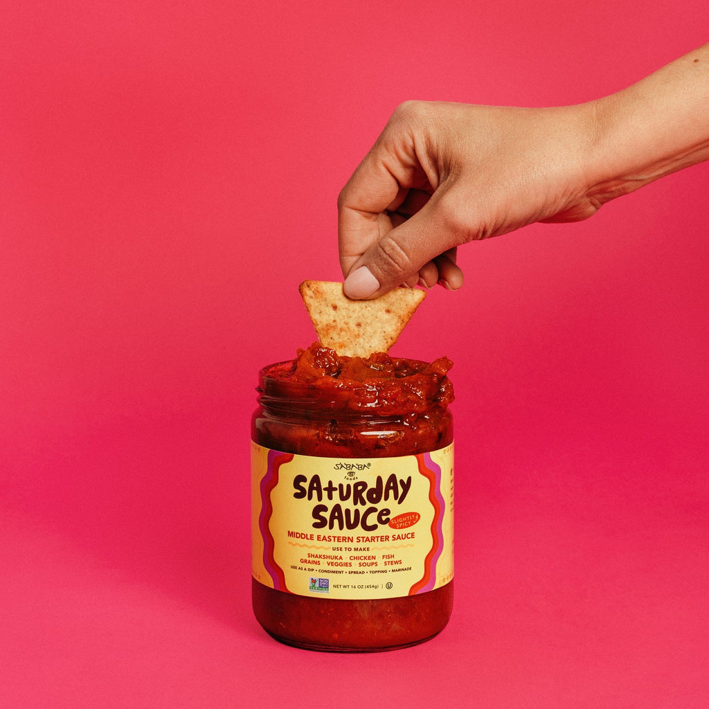 Sababa Foods Saturday Sauce Slightly Spicy serving idea