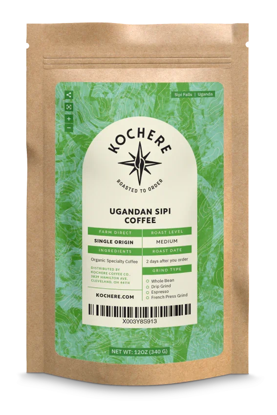 Ugandan Sipi Falls Single Origin, Organic Medium Roast Coffee