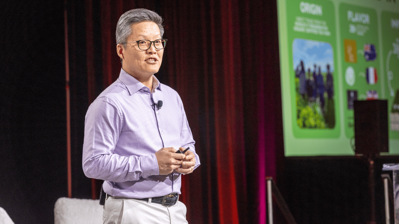 Wild Orchard co-founder Michael Ham presenting at an industry event